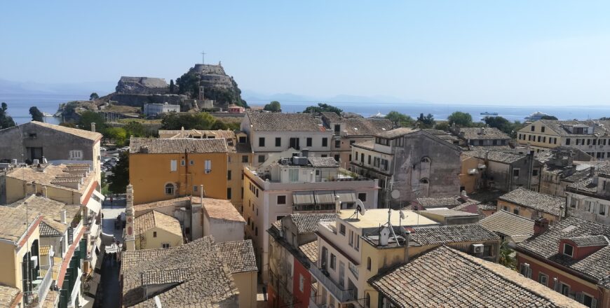 Corfu town and Old Fortress from "Agios Spiridonas"
