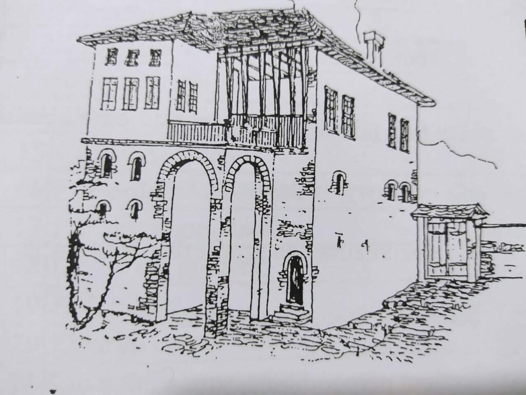 Old drawing of the Galanxhi house